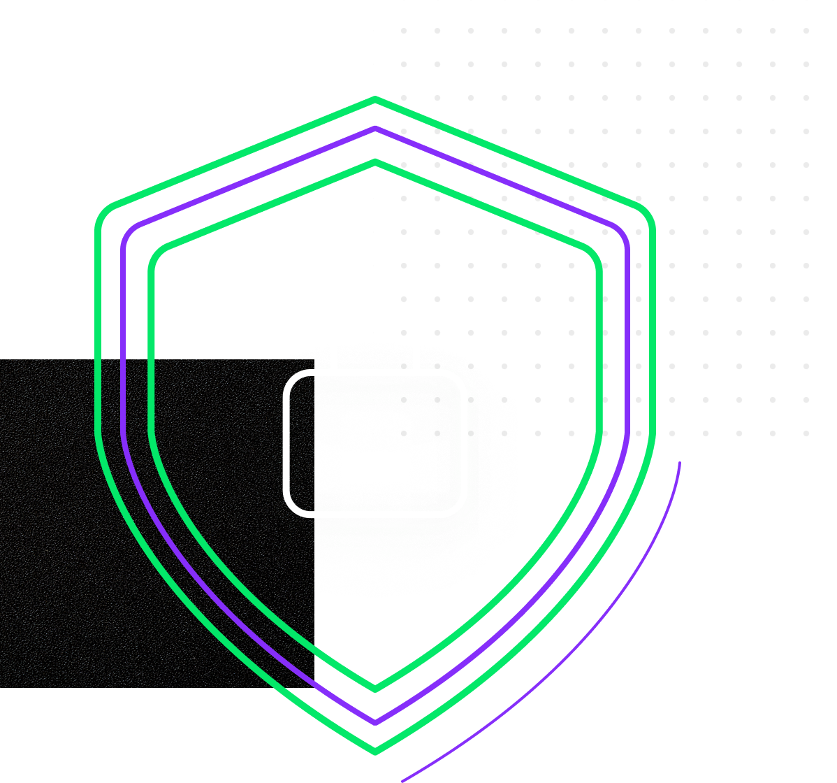 Shield and lock security illustration